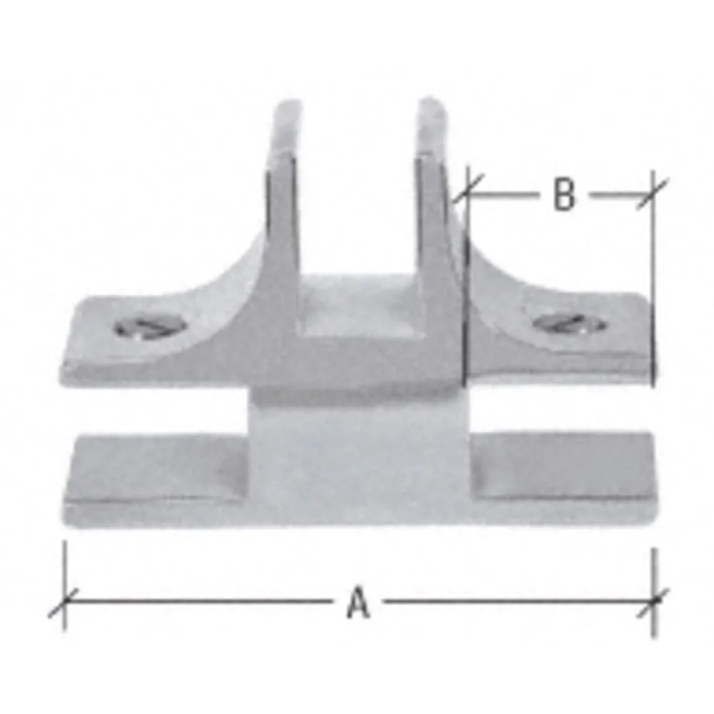 1-1/2" Long 3-Way 90 Degree Deluxe Glass Furniture Connector for 1/2" Glass