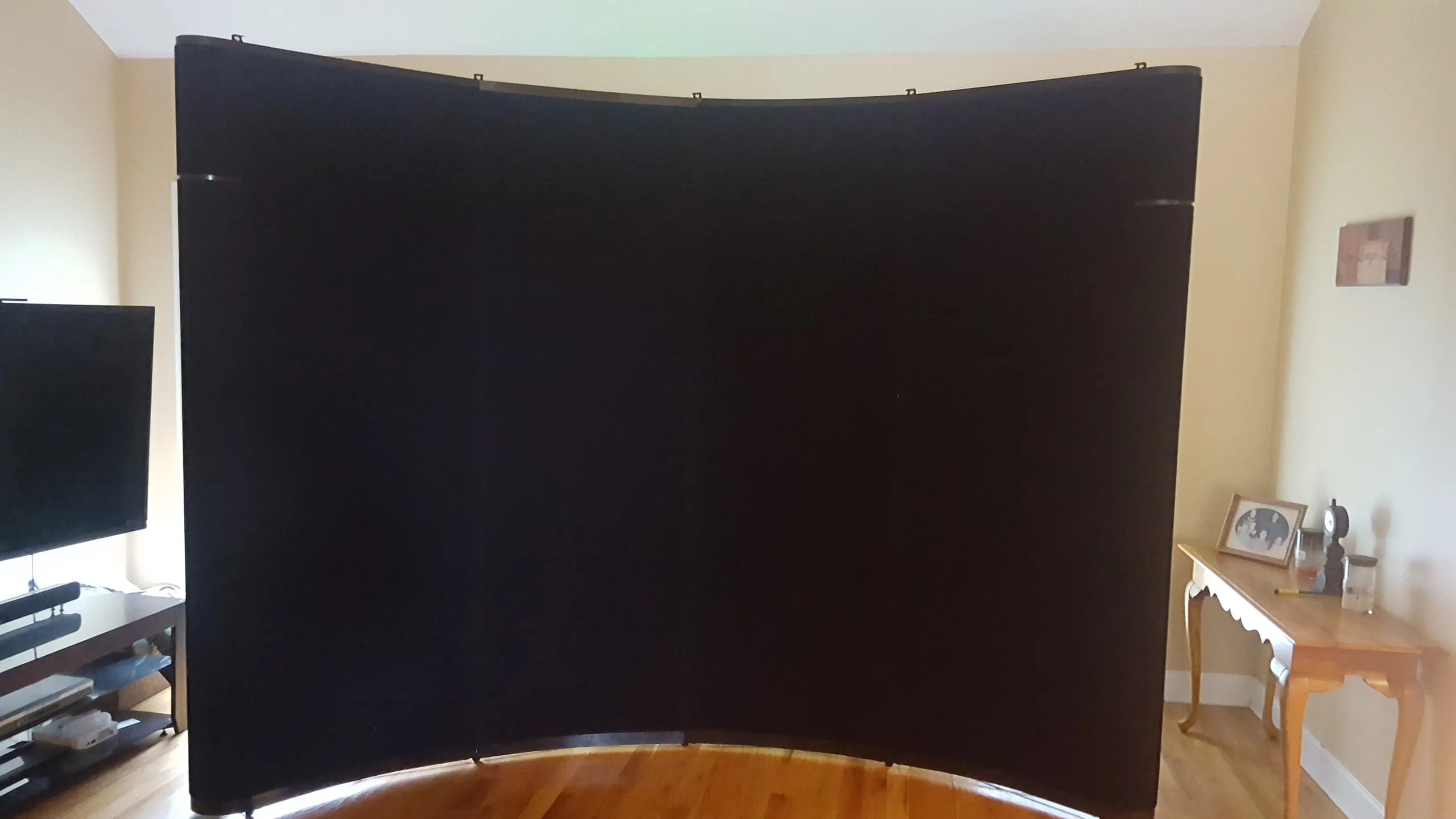 10' Full Fabric Black Skyline Mirage Pop-up Display with Podium Kit - Preowned