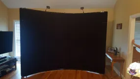 10' Full Fabric Black Skyline Mirage Pop-up Display with Podium Kit - Preowned