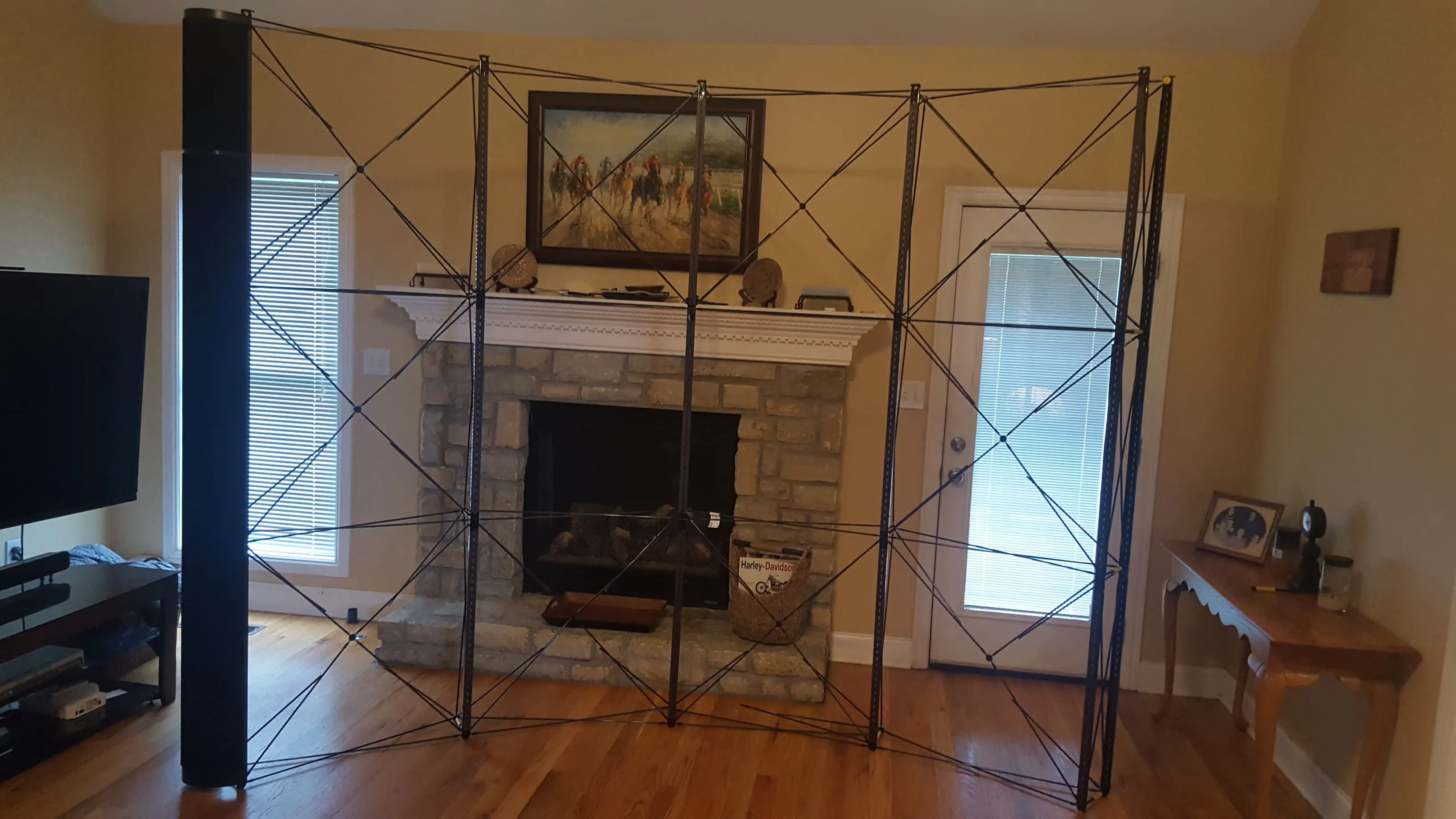 10' Full Fabric Black Skyline Mirage Pop-up Display with Podium Kit - Preowned