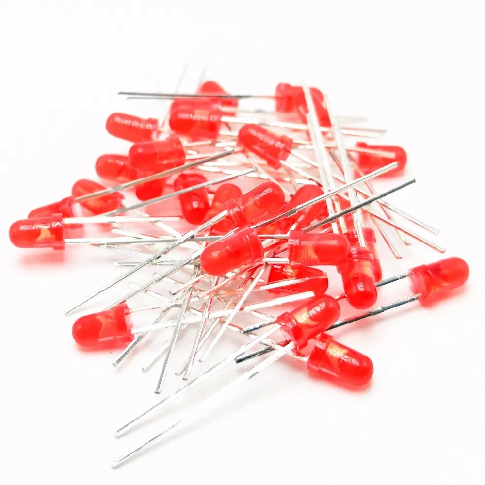 100pcs F5 5mm LED diode Light Assorted Kit LEDs Set Round White Yellow Red Green Blue electronic diy kit Purple Pink Warm white