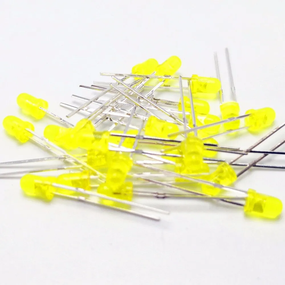 100pcs F5 5mm LED diode Light Assorted Kit LEDs Set Round White Yellow Red Green Blue electronic diy kit Purple Pink Warm white