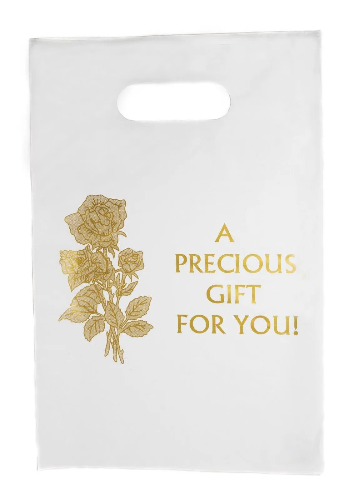 12" x 15" Patch Handle Bags (A precious gift for you - 50 Bags/Pk) White or Black