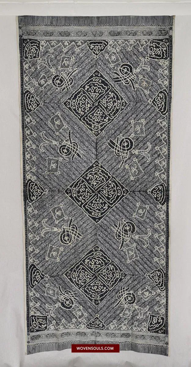 1443 Antique Calligraphy Jambi Batik Bertulis Hand Drawn Textile  Kain Arab