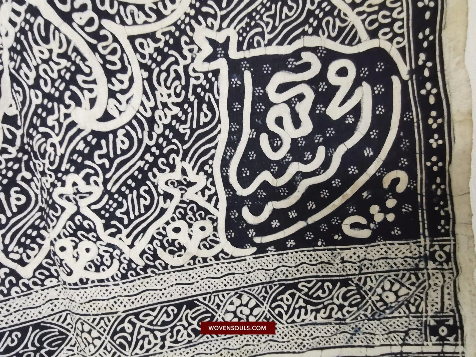 1443 Antique Calligraphy Jambi Batik Bertulis Hand Drawn Textile  Kain Arab