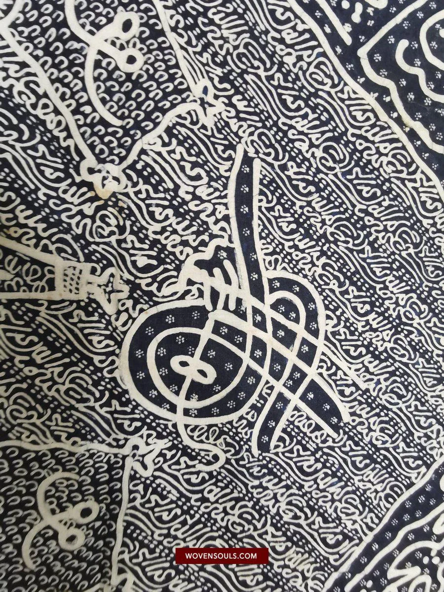 1443 Antique Calligraphy Jambi Batik Bertulis Hand Drawn Textile  Kain Arab