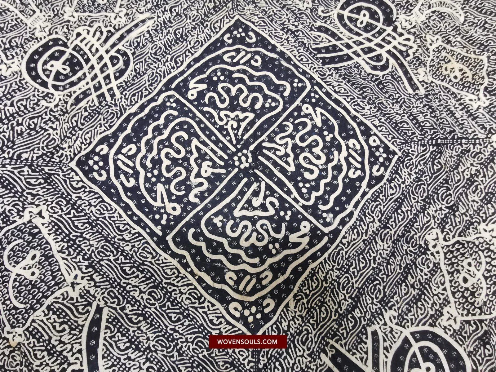 1443 Antique Calligraphy Jambi Batik Bertulis Hand Drawn Textile  Kain Arab