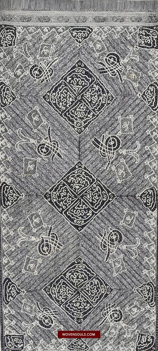 1443 Antique Calligraphy Jambi Batik Bertulis Hand Drawn Textile  Kain Arab