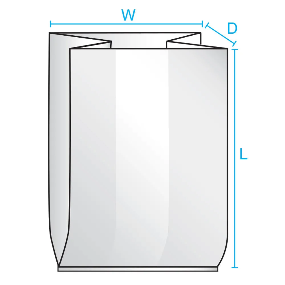 18" x 16" x 40" x 3 mil Clear Eco-Manufactured Plastic Side-Gusseted Bags (Case of 100)