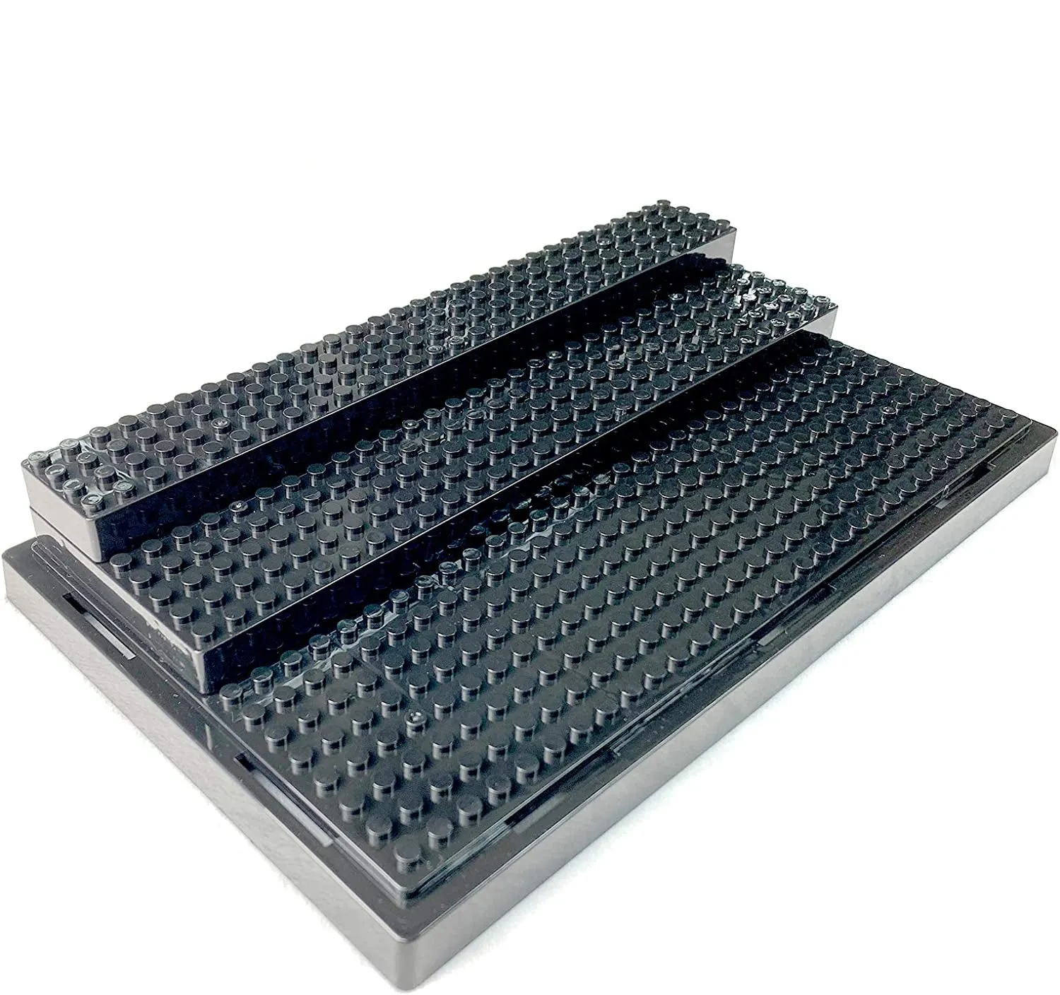2 Pack Display Case for Minifigures Action Figures Block-Black
