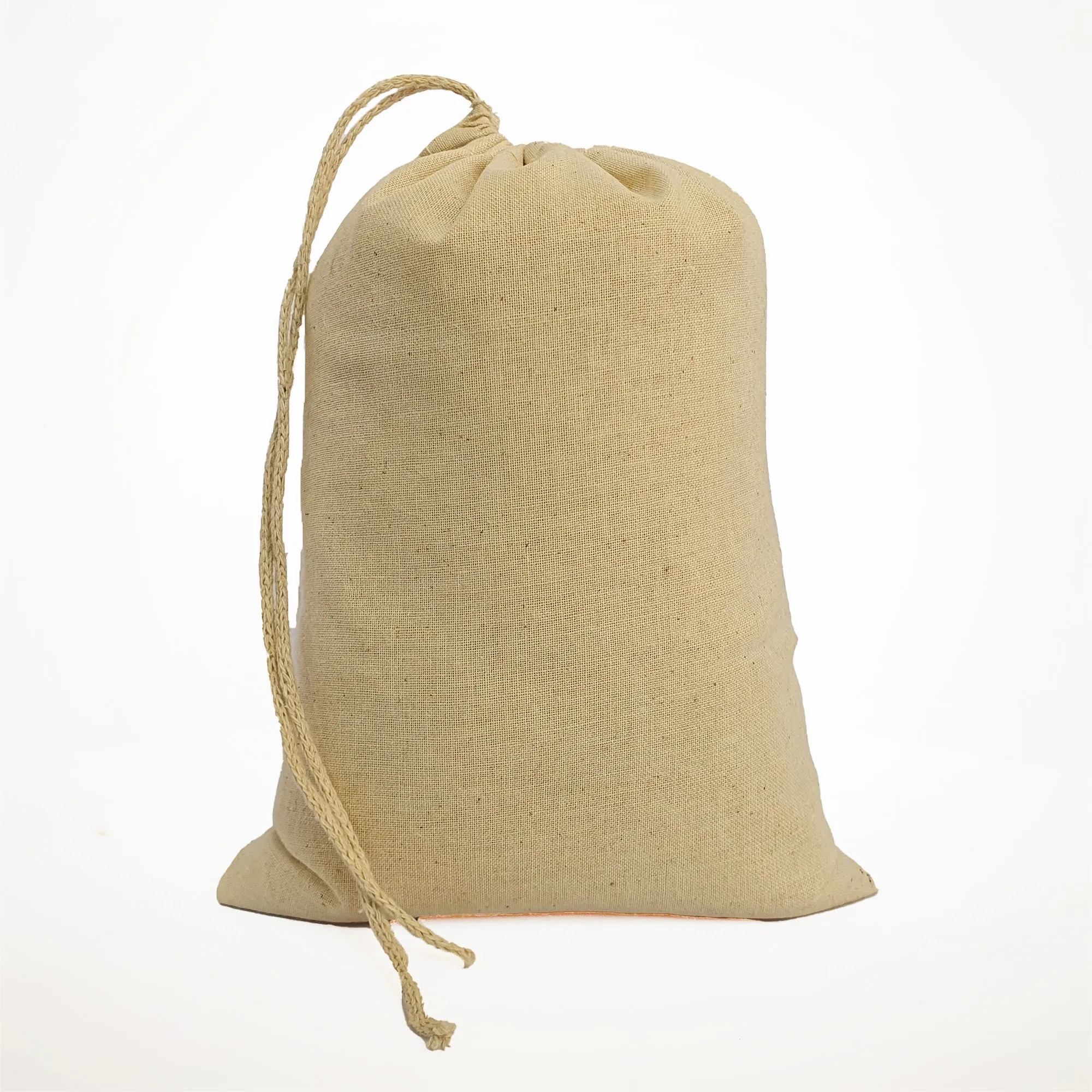 20x24 inches Single 100% Cotton Muslin Drawstring Bags