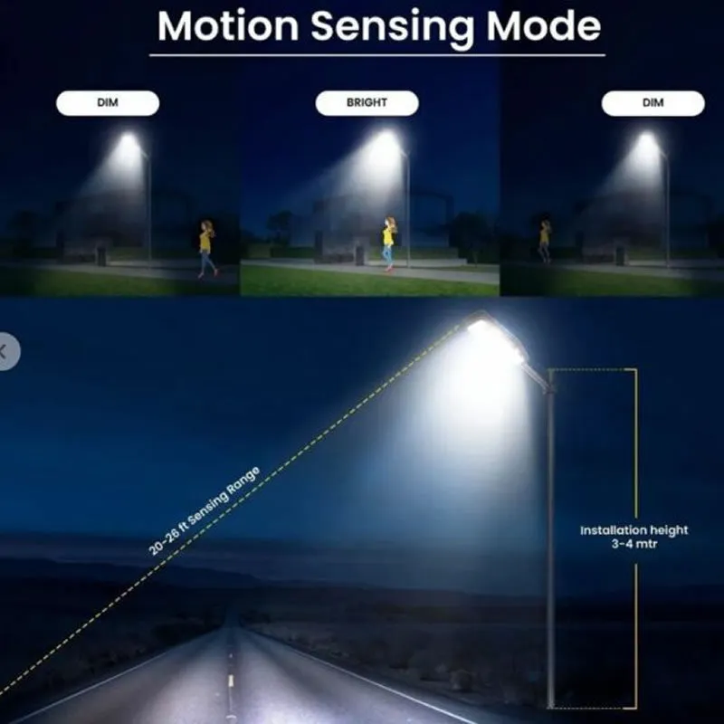 300W Led Solar Powered Street Light With Remote Control