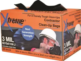 42gal Contractor Bag 3mil Blk
