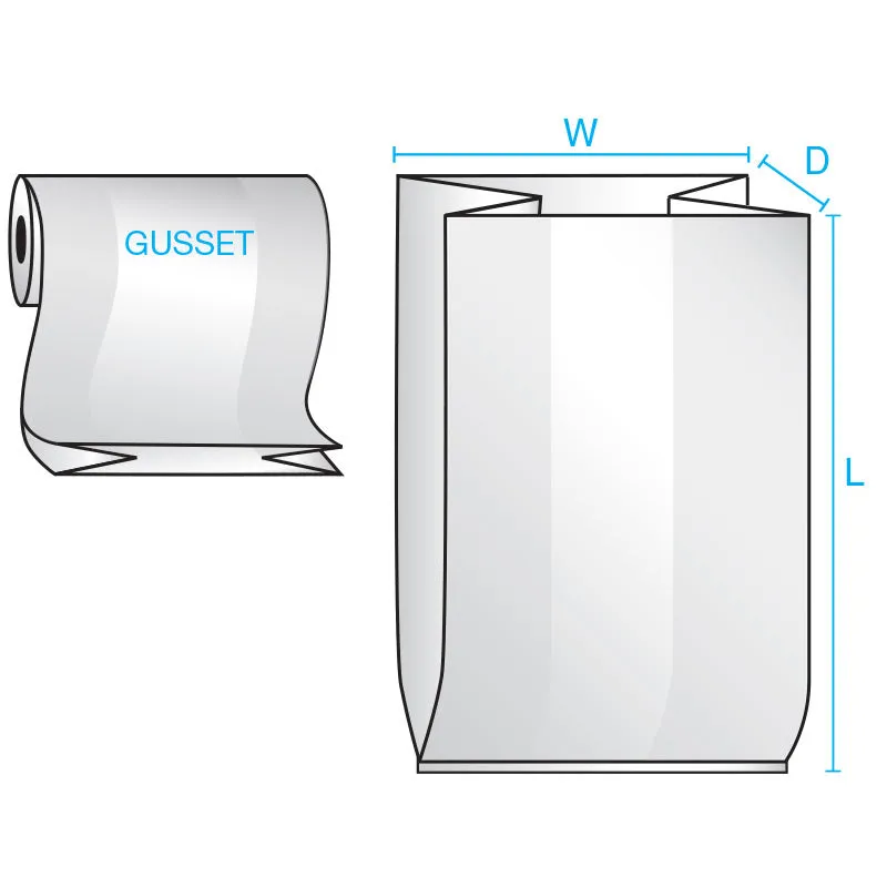 48" x 46" x 96" x 4 mil Clear Eco-Manufactured Plastic Side-Gusseted Bags (Roll of 25)