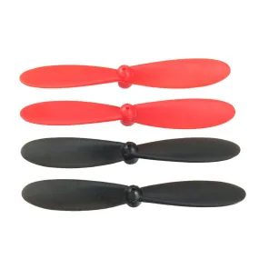 4pcs Red Black Two-Blade Mini Propeller Coreless Drone Motor Fan for 0.9mm Shaft (720)
