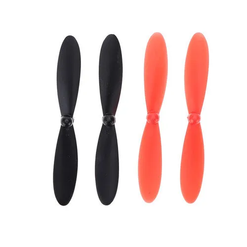 4pcs Red Black Two-Blade Mini Propeller Coreless Drone Motor Fan for 0.9mm Shaft (720)