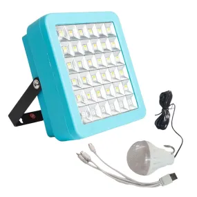72 Leds Multi-Function Solar Light With 10W Bulb Ab-Ta147 Blue