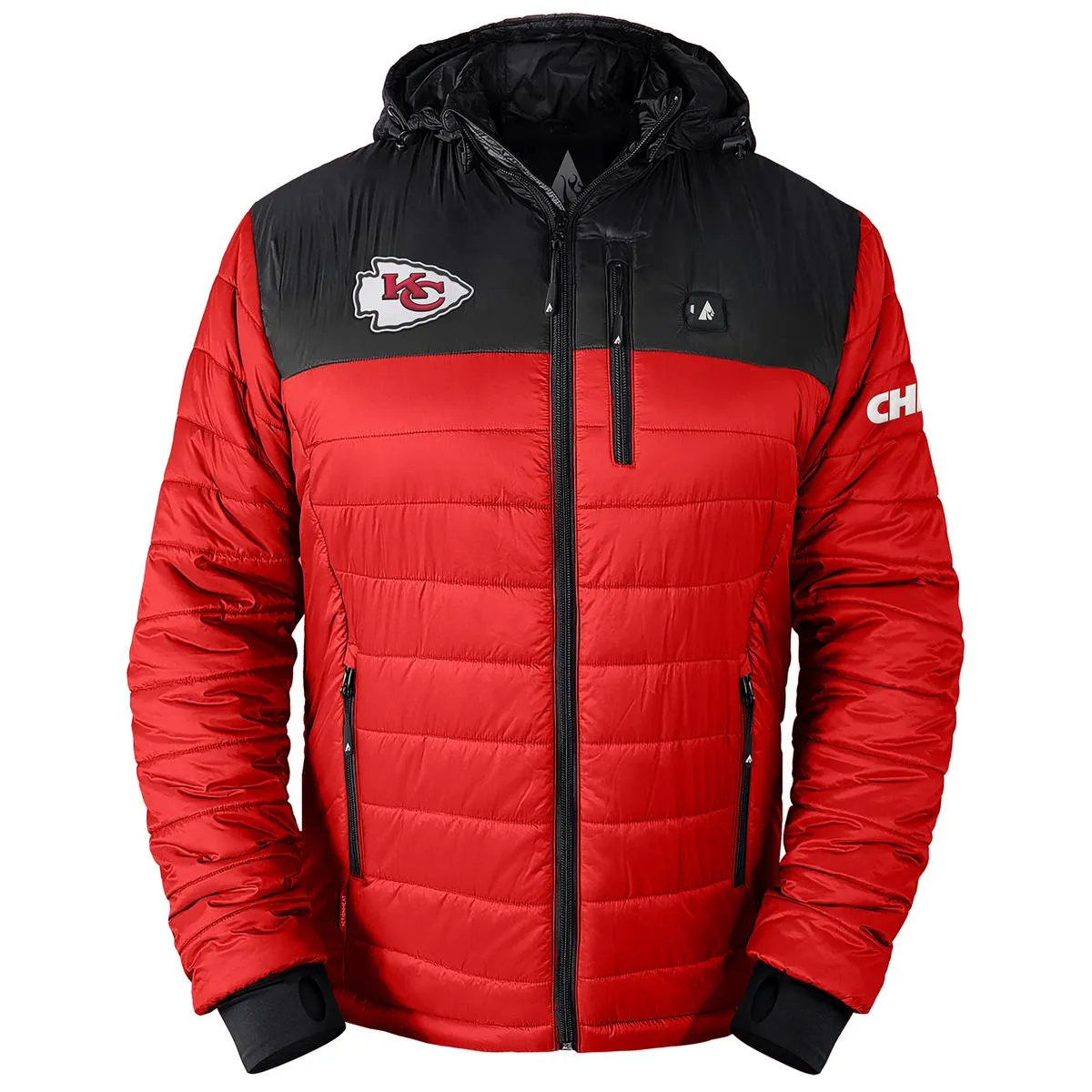 ActionHeat Kansas City Chiefs 5V Men's Colorblock Puffer Battery Heated Jacket