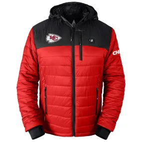 ActionHeat Kansas City Chiefs 5V Men's Colorblock Puffer Battery Heated Jacket