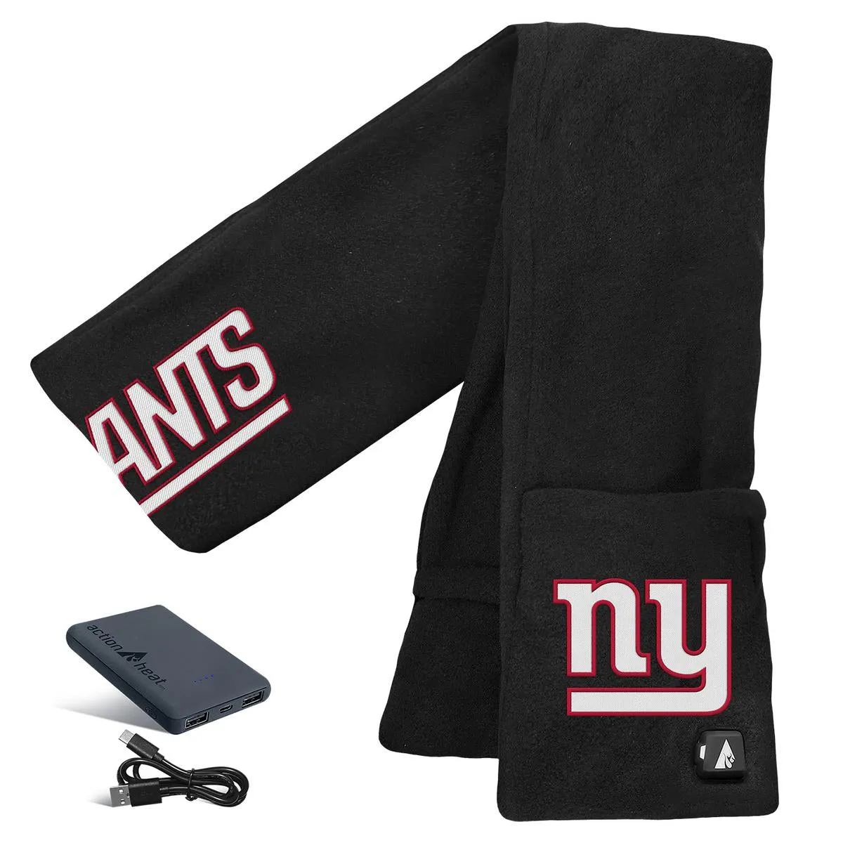 ActionHeat New York Giants 5V Battery Heated Scarf