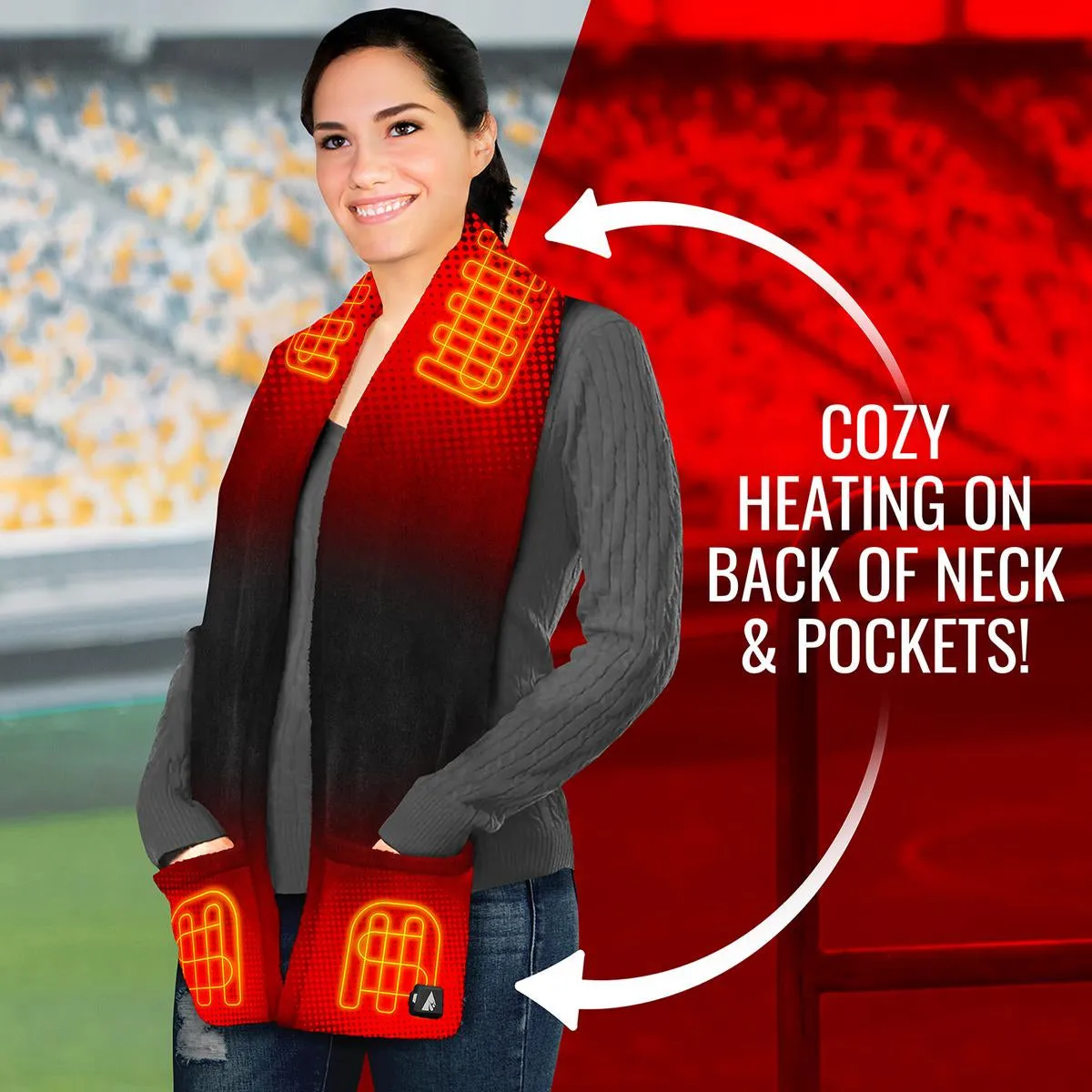 ActionHeat New York Giants 5V Battery Heated Scarf