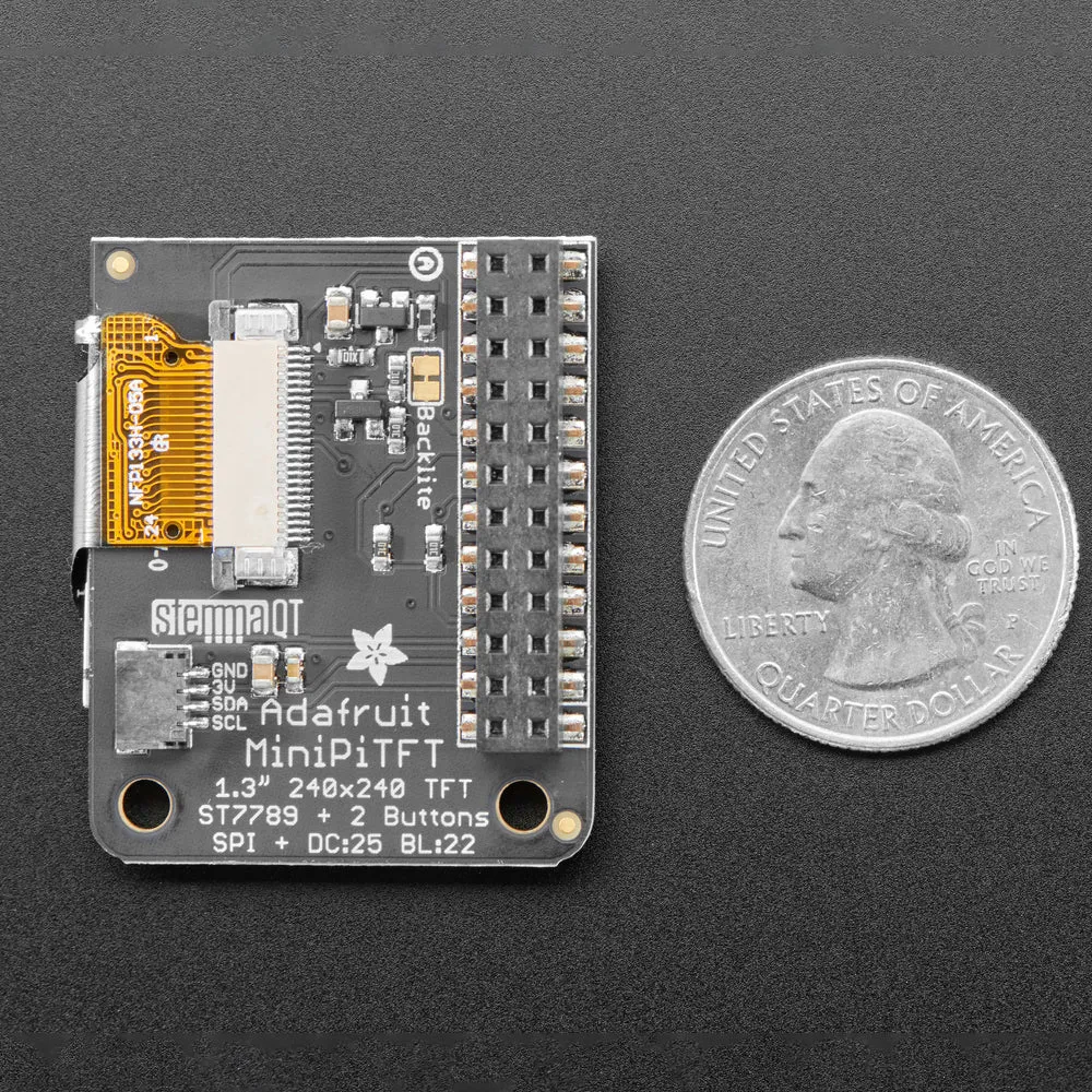 Adafruit Mini PiTFT 1.3" - 240x240 TFT Add-on for Raspberry Pi
