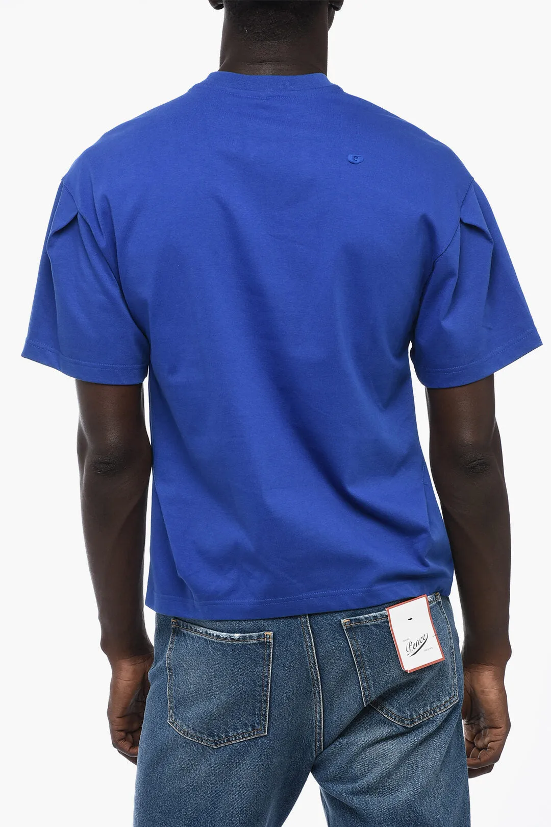 Ader Error Solid Color Crew-neck T-Shirt with Embroidered Logo