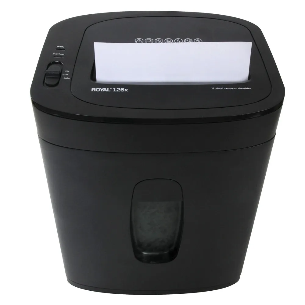 Adler Royal 95001G Cross Cut Shredder - Shreds 12 Sheets - 5/32" x 1 1/4" Pieces