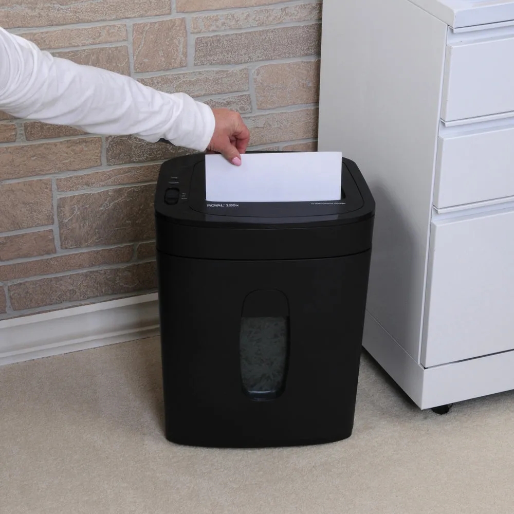 Adler Royal 95001G Cross Cut Shredder - Shreds 12 Sheets - 5/32" x 1 1/4" Pieces