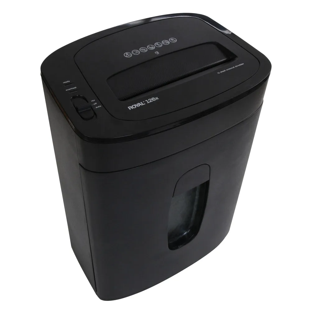 Adler Royal 95001G Cross Cut Shredder - Shreds 12 Sheets - 5/32" x 1 1/4" Pieces