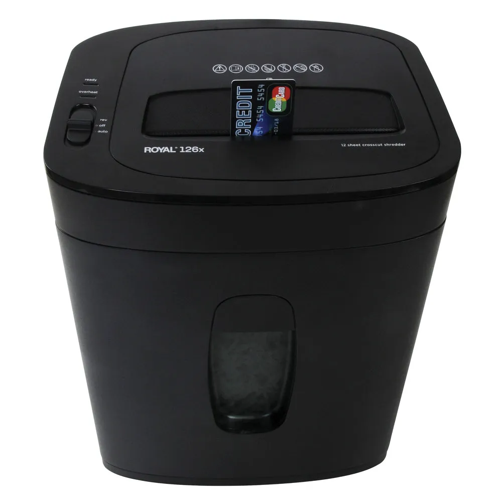 Adler Royal 95001G Cross Cut Shredder - Shreds 12 Sheets - 5/32" x 1 1/4" Pieces