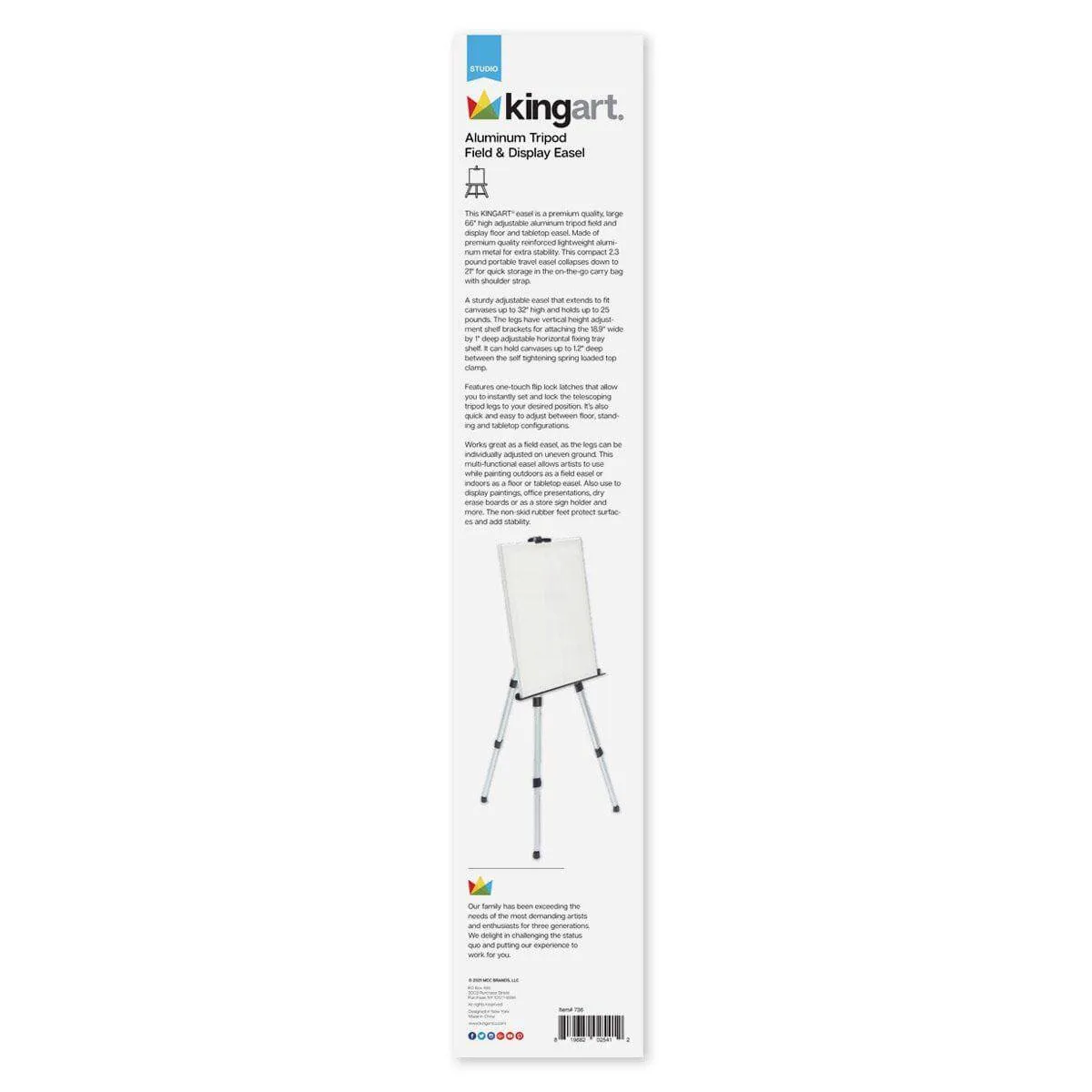 Aluminum Tripod Easel 66"
