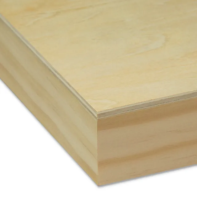 Ampersand Unprimed Basswood Artist Panel - 1-1/2" Cradle, 16" x 16"