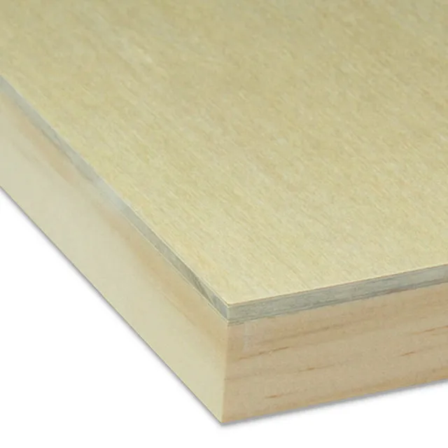 Ampersand Unprimed Basswood Artist Panel - 7/8" Cradle, 10" x 10"