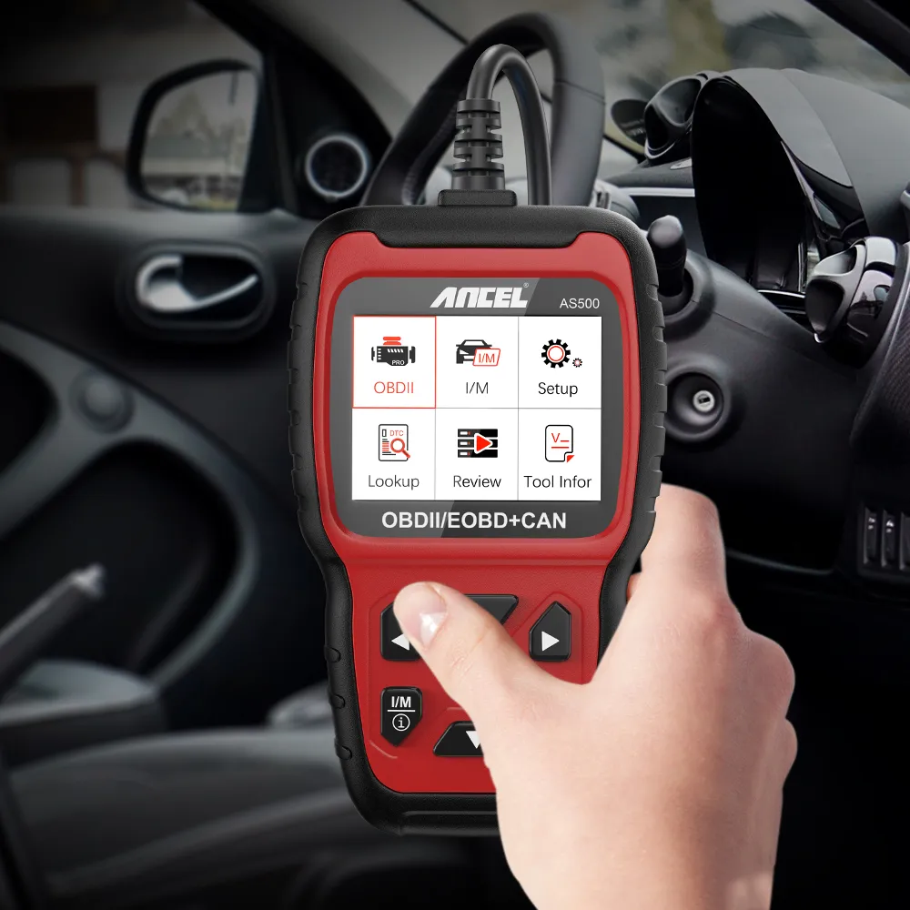 Ancel AS500 OBD2 Scanner Engine Code Reader OBD Car Diagnostics Tool Multilingual Free Update