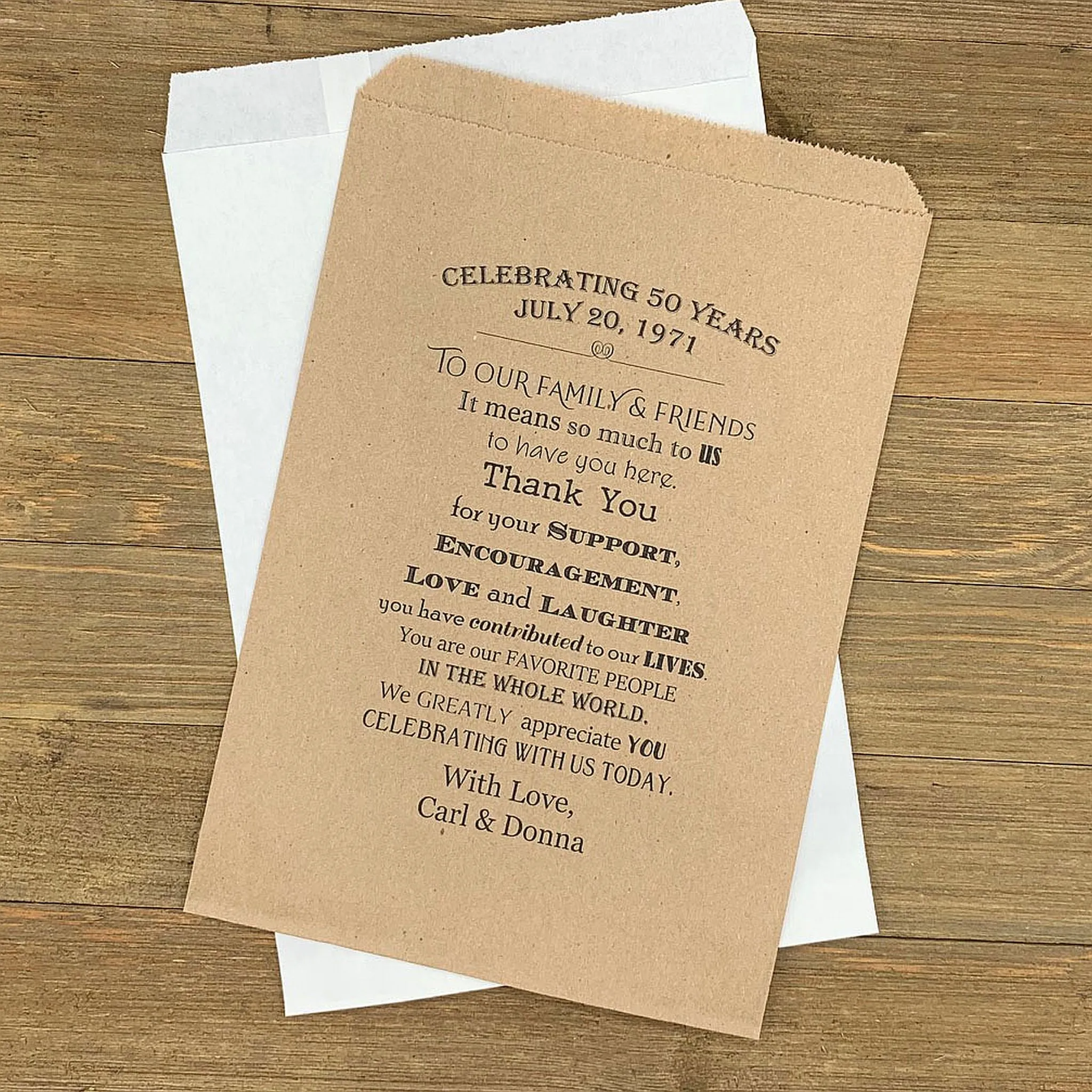 Anniversary Favor Bags