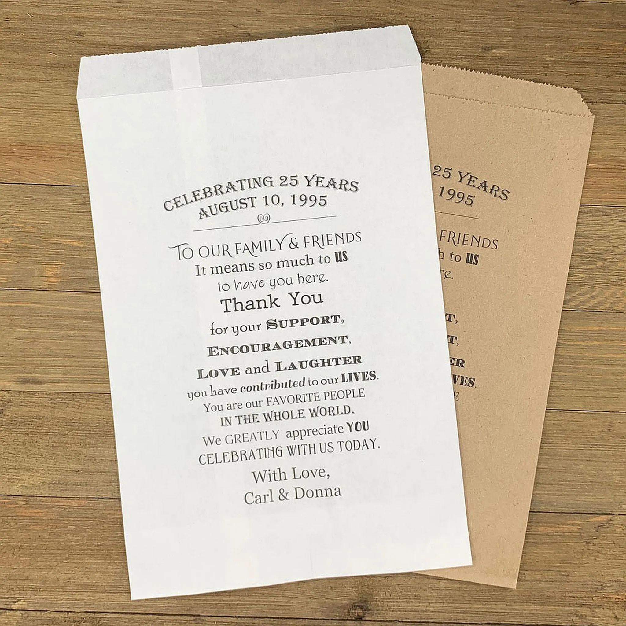 Anniversary Favor Bags