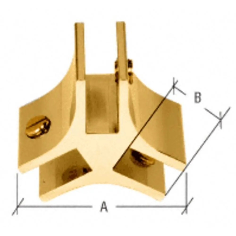 Anodized 3-Way 120 Degree Standard Connector for 3/4" Glass