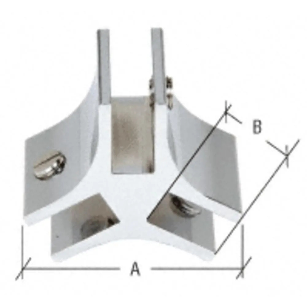 Anodized 3-Way 120 Degree Standard Connector for 3/4" Glass