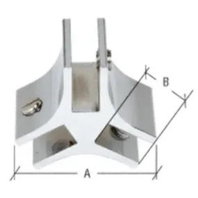 Anodized 3-Way 120 Degree Standard Connector for 3/8" Glass Anodized 3-Way 120 Degree Standard Connector for 3/8" Glass