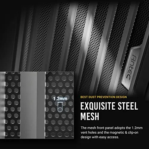Antec Performance 1 FT, Full Tower, RTX40 Fully Compatible, Temp Display, 4 x Storm T3 PWM Fans, Type-C, Dual TG Side Panels, Removable Top Bracket, High Airflow Mesh Front Panel, E-ATX PC Gaming Case