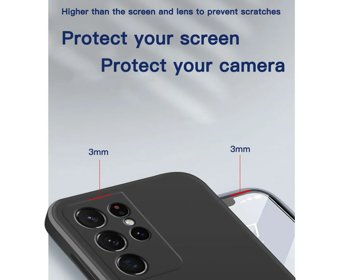 Anymob iPhone Phone Case Pantone Full Lens Protection Square Silicone Cover For IOS 13 11 12 Pro Max Mini X XS Max XR 7 8 6 6S Plus SE Compatible