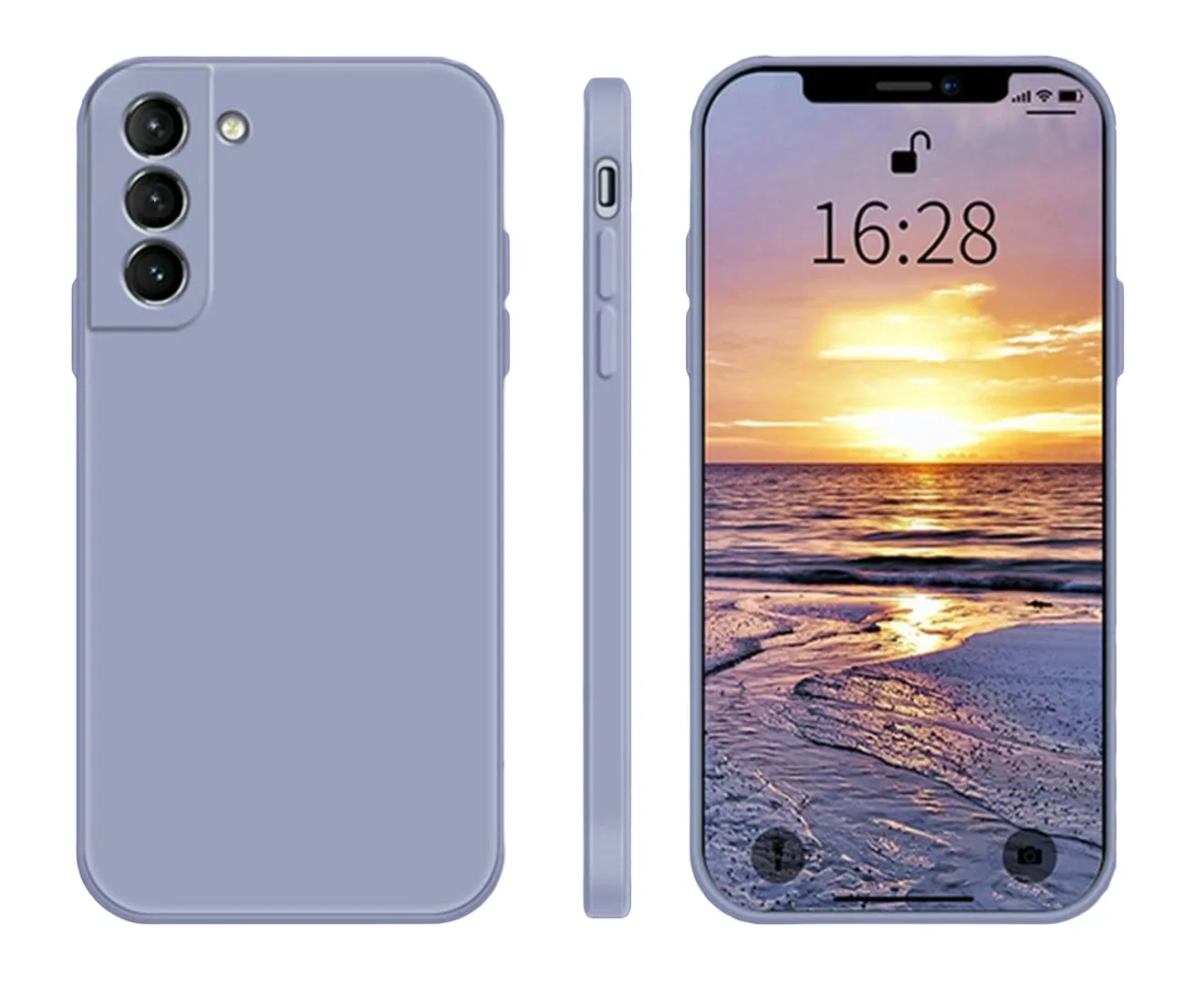 Anymob iPhone Phone Case Pantone Full Lens Protection Square Silicone Cover For IOS 13 11 12 Pro Max Mini X XS Max XR 7 8 6 6S Plus SE Compatible