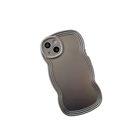 Anymob iPhone Steel Chromed Wave Phone Case Soft Silicone Shockproof Protection Back Cover