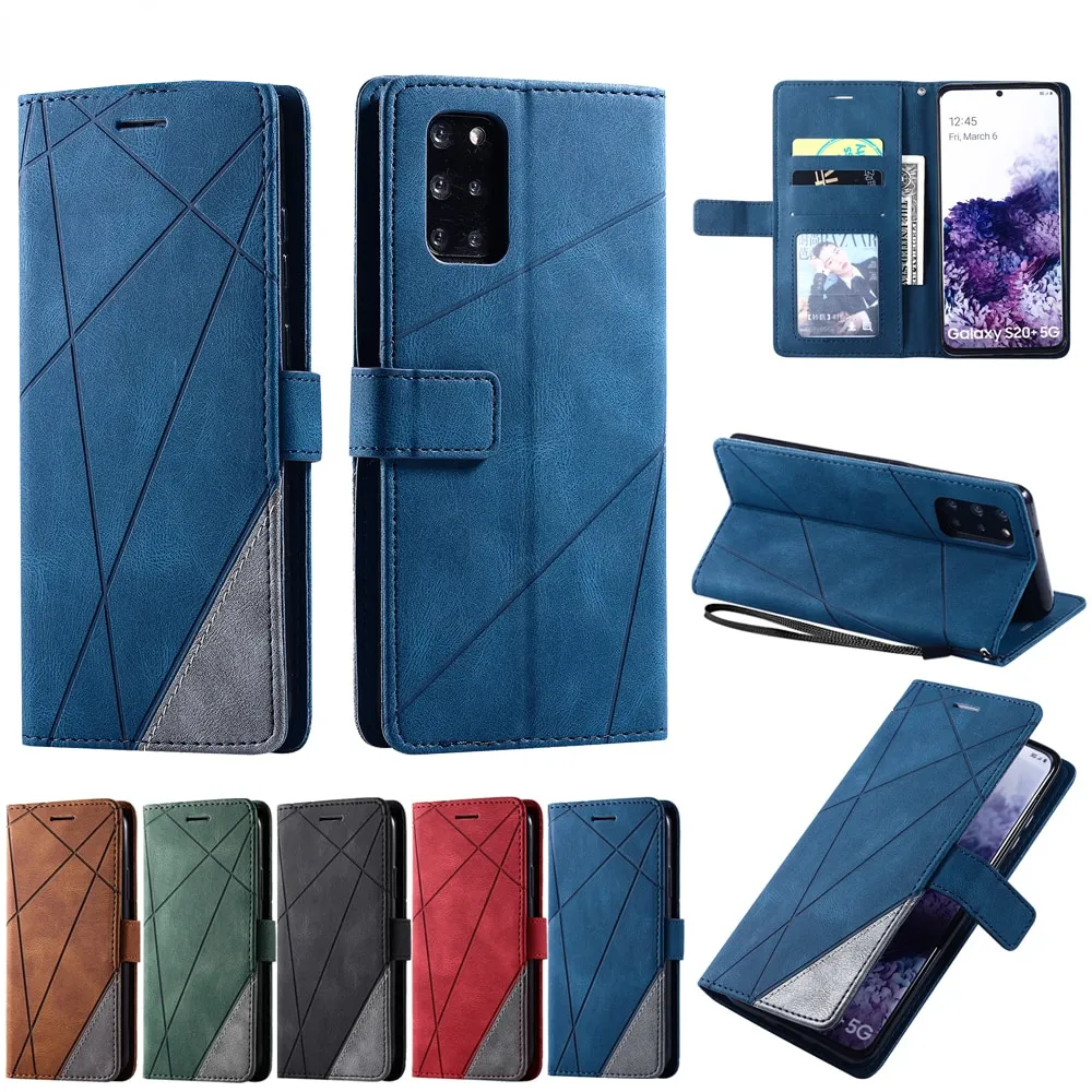 Anymob Samsung Blue Flip Case Leather Phone Wallet Cover Protection