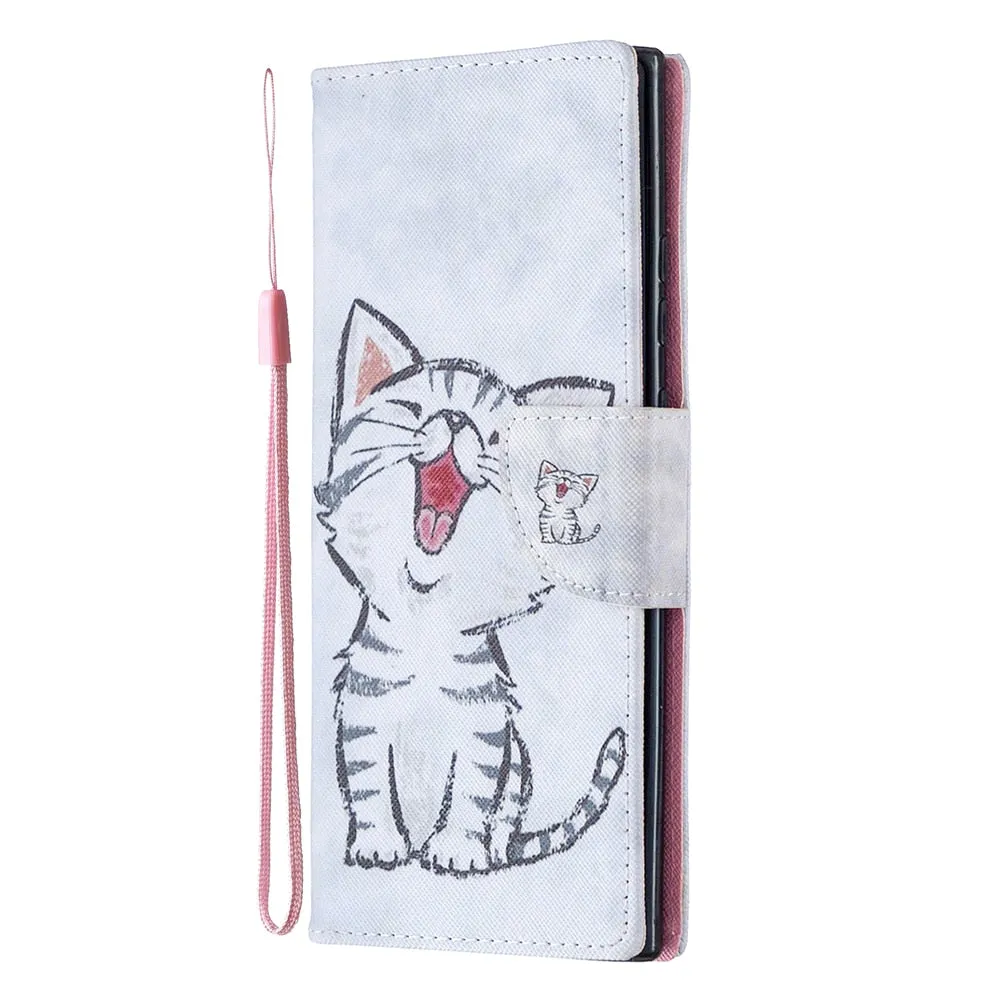Anymob Samsung Case Blue And Unicorn Design Flip Leather Wallet Phone Cover Protection