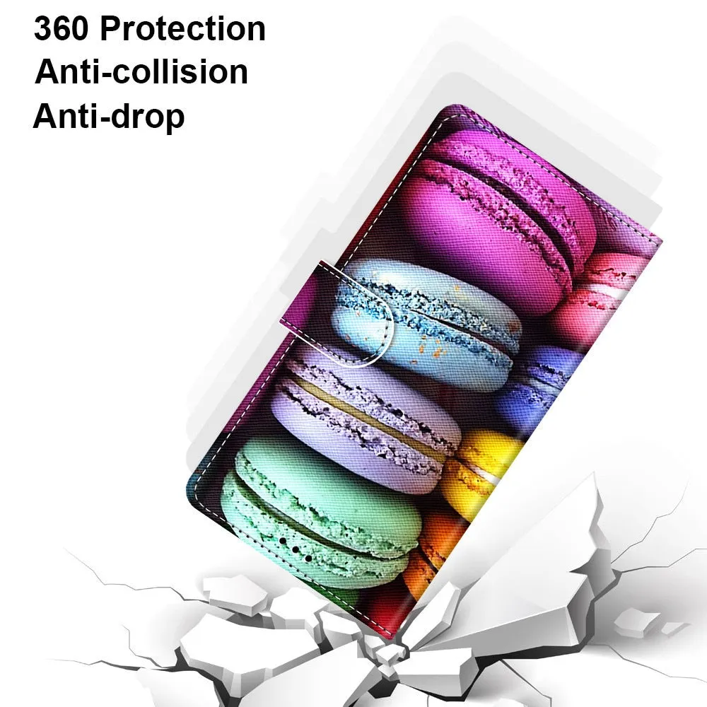 Anymob Samsung Case Green Leaf Magnetic Flip Leather Card Slot Wallet Phone Cover Protection