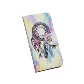 Anymob Samsung Case Multicolor Feather Cartoon Flip Leather Wallet Phone Cover Protection