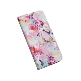 Anymob Samsung Case Multicolor Flower Design Flip Leather Wallet Phone Cover Protection