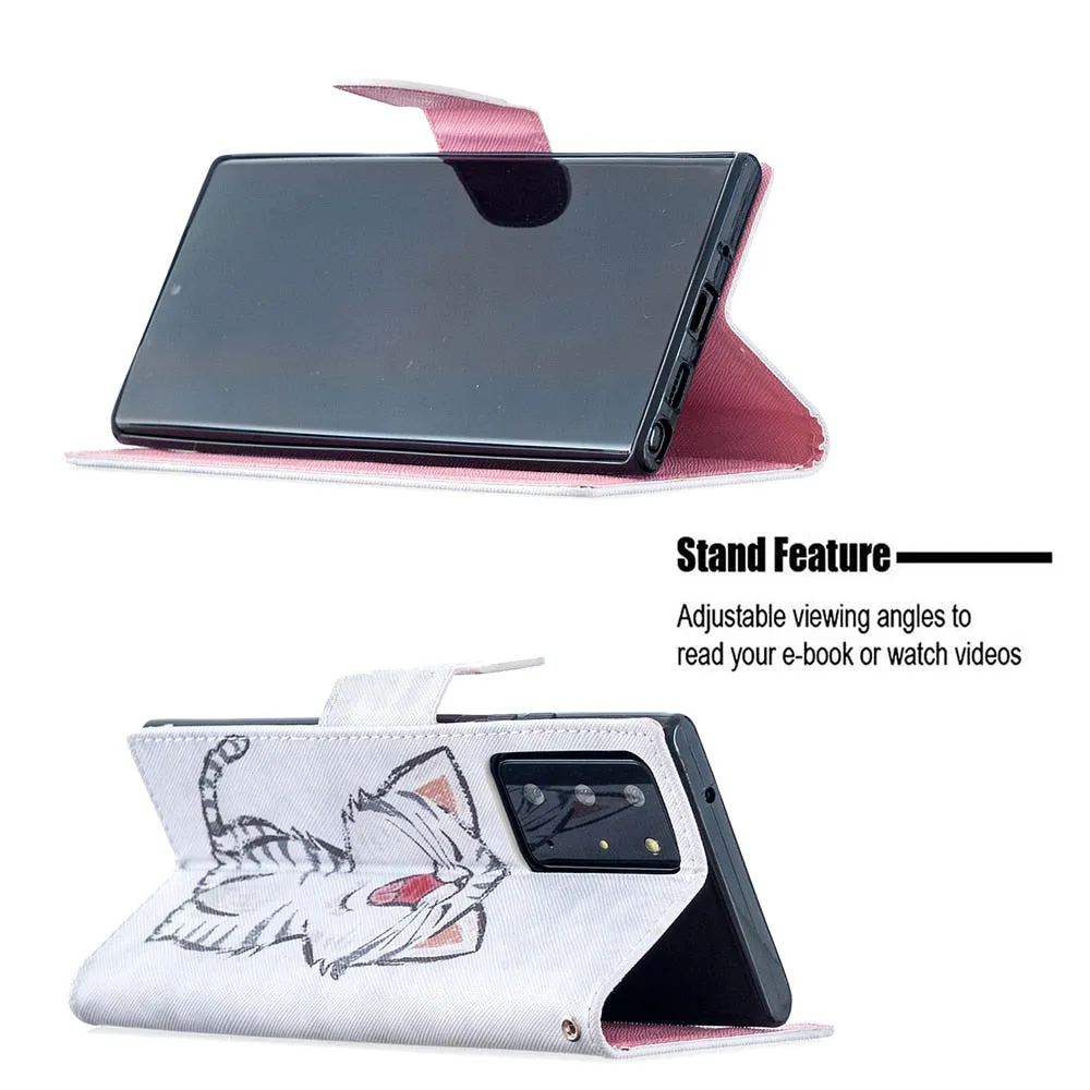 Anymob Samsung Case Multicolor Flower Design Flip Leather Wallet Phone Cover Protection